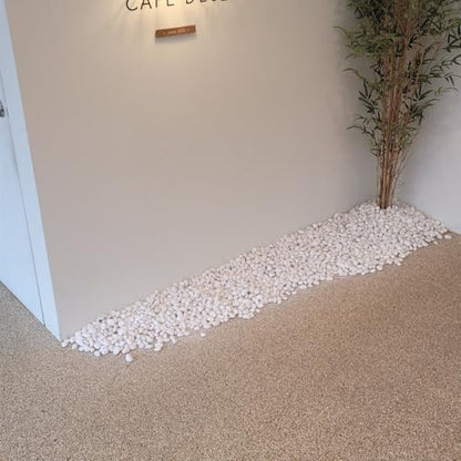 20lbs White River Rocks for Landscaping - 7Hour Tumbled, Ultra Clean Pebbles - 1 Inch Natural Polished Stones for Garden, Indoor Plants, Aquarium, Vase Filler