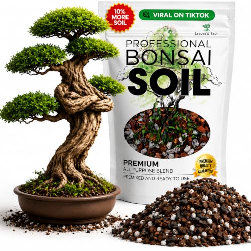 Professional Bonsai Soil Mix 2.2 Qt Potting Soil for Bonsai | Ready-to-Use Soil for Bonsai Tree; Blend of Lava, Limestone, Pearock, Calcined Clay & Pinebark Mix for Healthy Root Growth - color: Bonsai Soil Blend, size: 2.2 Quarts