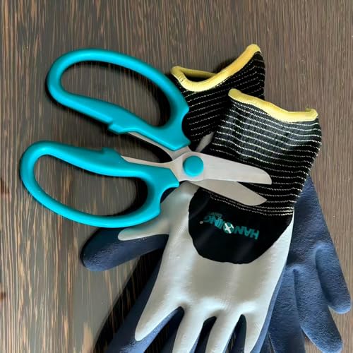 Pro Florist & Garden Shears - 3.38mm Heavy-Duty Rustproof Steel | Cuts Hydrangeas, Roses & Thick Stems | Ergo Wide-Grip Scissors for Fresh Flowers, Pruning, Ikebana(Green)