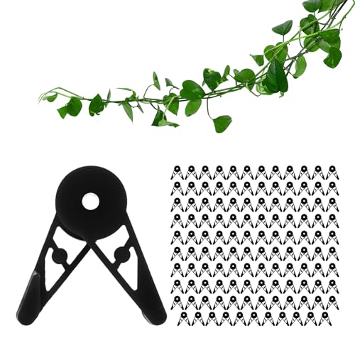 M METERXITY 120-Pack Adjustable Plant Clips, 360 Degree Plant Training Clips, Plant Stem Bender Training Clips for Low Stress Training/Plant Ties/Gardening Accessories [Black] - color: Black