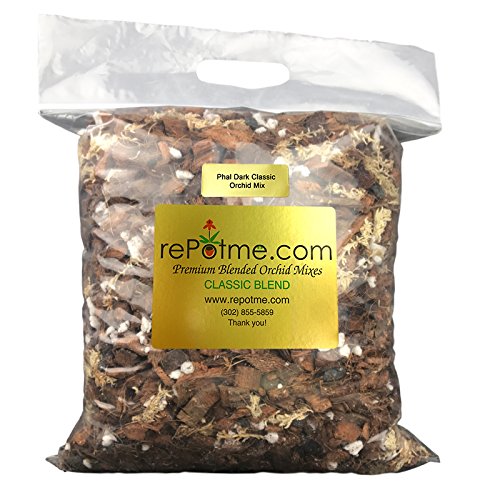 rePotme Orchid Potting Mix, Phalaenopsis Dark Classic Orchid Mix (Standard Bag) - Hand Blended in The USA - size: Standard Bag