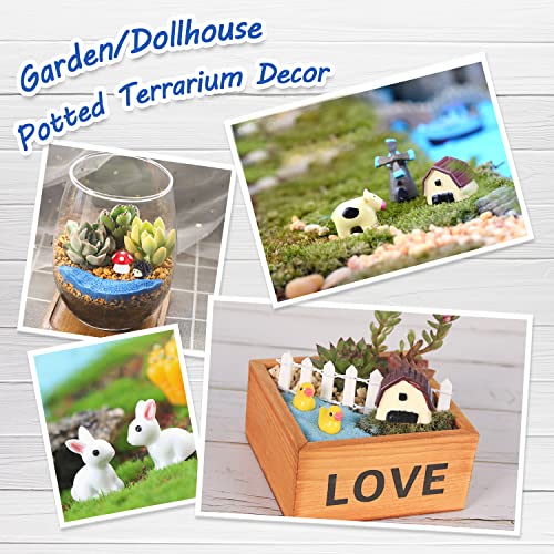 162 Pcs Miniature Fairy Garden Accessories, Fairy Garden Kit, Including Animals, Mini Houses, Miniature Figurines, Micro Landscape Ornaments for Dollhouse Bonsai Terrarium Decor, Garden DIY Kit