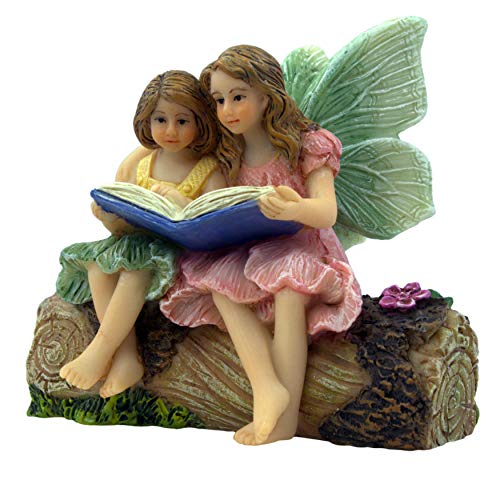 PRETMANNS Fairies for Fairy Garden Accessories Sitting Sisters 1 Piece