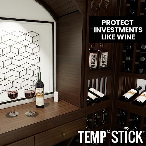 Temp Stick Remote WiFi Temperature & Humidity Sensor, Data Logger. No Subscription. 24/7 Monitor, Unlimited Text, App & Email Alerts. Made in America. Use with Alexa, IFTTT. Monitor Anywhere, Anytime - color: Black