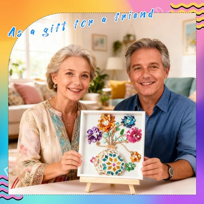 Joyclub DIY Vase Mosaic Painting Kit Mosaic Kits for Adult with Vase Flower - color: Cloisonne