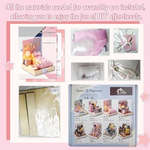 Flever Dollhouse Miniature DIY House Kit Creative Room with Furniture for Romantic Artwork Gift (Crushing Moment) - color: Crushing Moment