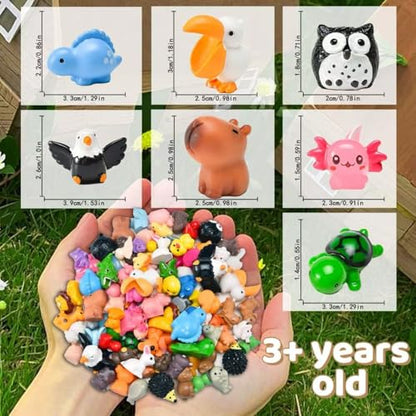 50 Pcs Mini Resin Animal Tiny Resin Animals Figurines Bulk Miniature Little to Hide Small Animal Figures Bulk for Micro Fairy Party Favors Garden Landscape Accessories Dollhouse Crafts Decor - style: 50pcs Resin Animals