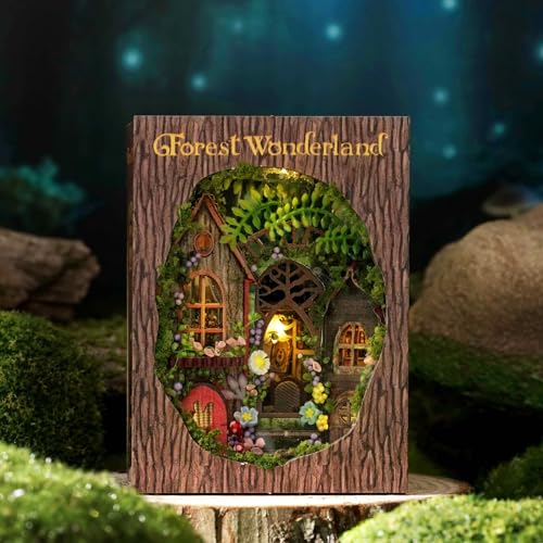 DIY Miniature House Kit, CUTEROOM Mini Dollhouse Kit- Forest Wonderland