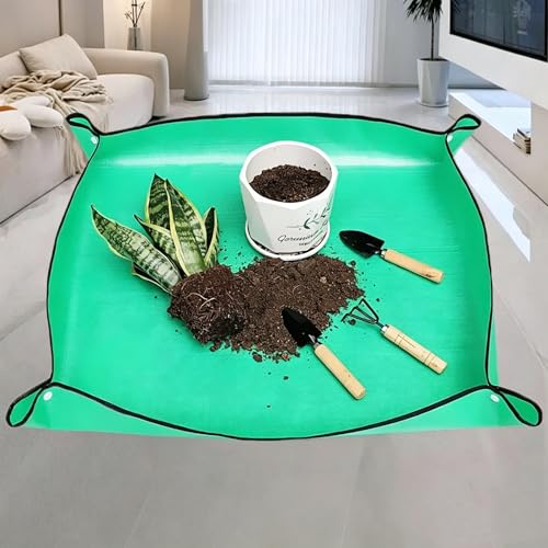 Foldable Waterproof Plant Repotting Mat - Indoor Gardening Transplant Pad for Succulents, Mess-Free Potting Station, Medium