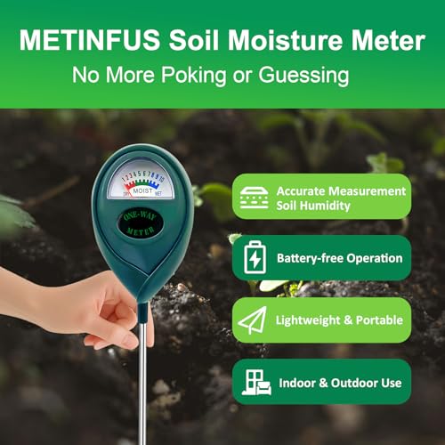 Green Soil Moisture Meter, Plant Water Meter, Soil Water Tester for Houseplants, Hygrometer Sensor Water Monitor for Indoor Outdoor Garden, Potted Plants, Farm, Lawn, No Battery Needed (1)