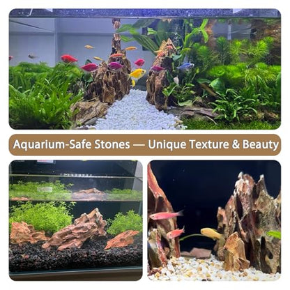 Aquariums Stones Natural Rocks 3lb Aquarium Rock for Fish Tank Aquascaping,Aquariums,Terrariums,Vivariums,Decorative Stone,Reptile Enclosures,Paludariums,and Gardens-（2-5 Inch） - size: 3LB (2-5 inch)