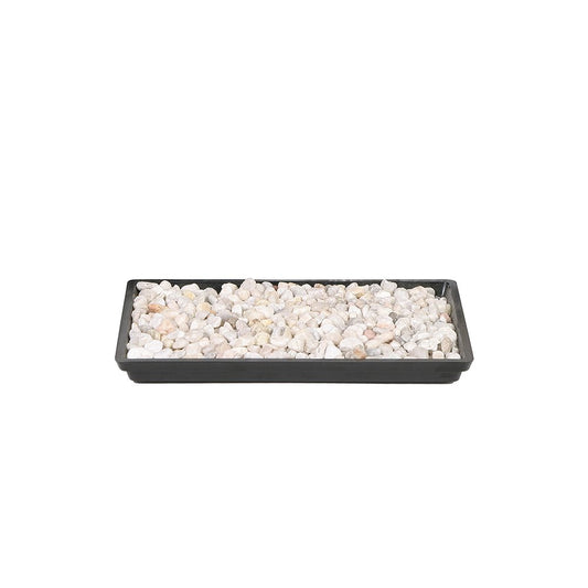 Brussel's 8" Humidity Tray with Decorative Rocks | 8-Inch Humidity Tray, Decorative Rocks Included, Supports Humidity, Protects Surfaces, Bonsai Tree Accessory