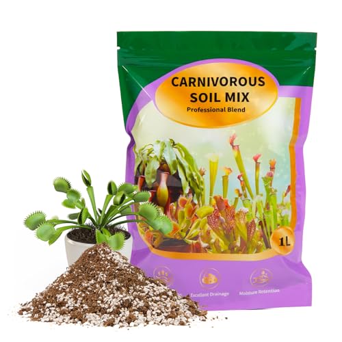 Carnivorous Plant Soil Mix 1qt, Pure Peat Moss and Perlite Mixture for Venus, Pitcher, Butterwort, Nepenthes, Sundew - color: Carnivorous Plant Soil Mix, size: 1qt