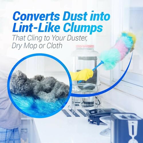 Fuller Brush Duster Spray and Microfiber Cloth Bundle – 3 Microfiber Cloths – Multi Surface Dust Removing Sprayer - Safe Household Cleaning for Floors, Furniture, Blinds & Car Interiors - size: 2 Pack with Cloths
