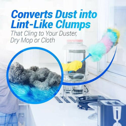 Fuller Brush Duster Spray and Microfiber Cloth Bundle – 3 Microfiber Cloths – Multi Surface Dust Removing Sprayer - Safe Household Cleaning for Floors, Furniture, Blinds & Car Interiors - size: 2 Pack with Cloths