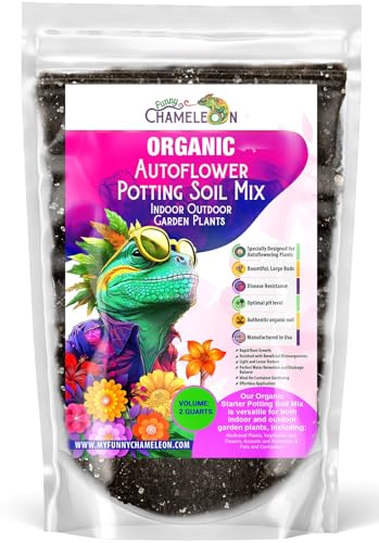 Organic Autoflower Potting Soil Mix – Ready-to-Use Living Soil, No Fertilizers Needed – Balanced Nutrients, Light Texture, Excellent Drainage, Boosts Germination & Root Growth (2 QUARTS) - color: Organic Autoflower Soil, size: 2 quarts