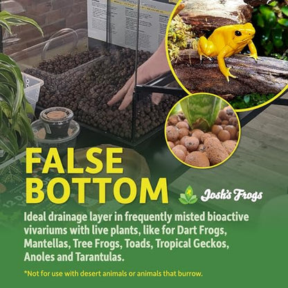 Josh's Frogs False Bottom - LECA Expanded Clay Pebbles (4 Quarts) (Pack of 3) - size: 4 Quarts (Pack of 3)