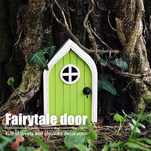 Enchanted Fairy Door for Tree Trunks - Weather-Resistant Miniature Garden Decor, 6-Piece Whimsical Outdoor Accessory Kit for Kids & Fantasy Enthusiasts