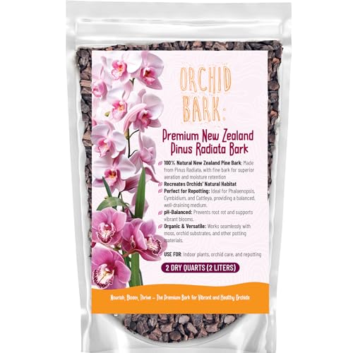 GARDENWISE Premium Orchid Bark for Potting Mix – Ready-to-Use Pine Bark for Indoor Plants, Orchid Repotting & Soil Mix Creation, Ideal Orchid Medium (2 quarts) - color: Orchid Bark, size: 2 quarts