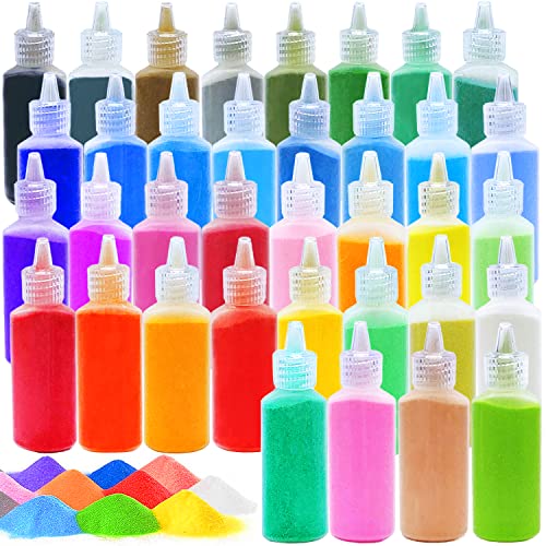 36 PCS Art Sand Kit, DIY Scenic Sand Painting & Wedding Decoration Bottles - size: 36 Color
