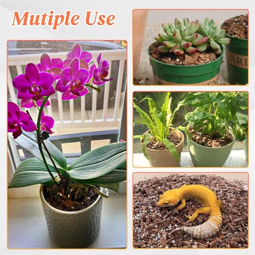 3QT Orchid Bark Potting Mix, Natural Orchid Potting Mix for Repotting, Blended with Small Pine Bark and Perlite to Provide Ideal Ventilation and Good Drainage for Orchids and Other Potted Plants - size: 3 qt