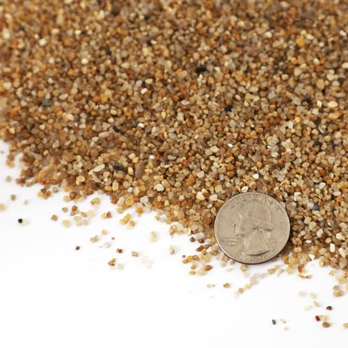 11LB 0.03-0.08 Inch Sand 100% Natural Stone Sand for Aquarium Silica Sand for Fire Pit Decorative Sand for Landscaping Coarse Sand for Fish Tank - style: Mixed yellow