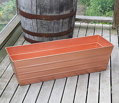 Achla Designs C-21C Plated Flower Box, Window Flowerbox Planter, Large, Copper | Copper Plated - color: Copper, size: Large