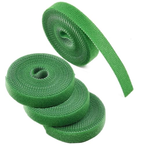 IFNOW Hook and Loop Cable Ties Reusable Fastening Tape Garden Tie Strap Plant Supports Gentle on Plants Plant Ties Garden Tape (Green, 0.4''/16FT, 4PCS) - color: Green, 0.4''/16FT, 4PCS
