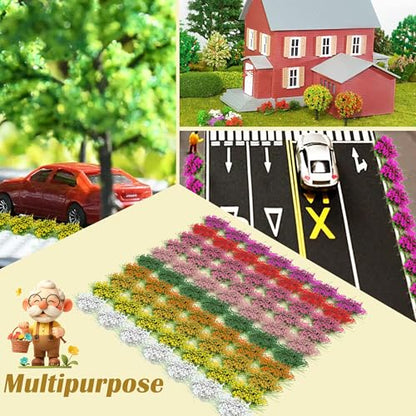 Potanro70pcs Miniature Flowers Cluster,Mini Flowers Self Adhesive.