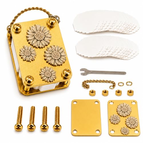Mini Flower Press Keychain - Handcrafted Gold Metal Micro Press Kit with 20 Sheets | Portable Miniature Botanical Tool with Secure Straps | For Hikers, Resin Artists & On-The-Go DIY Crafts (Sunflower) - color: Sunflower