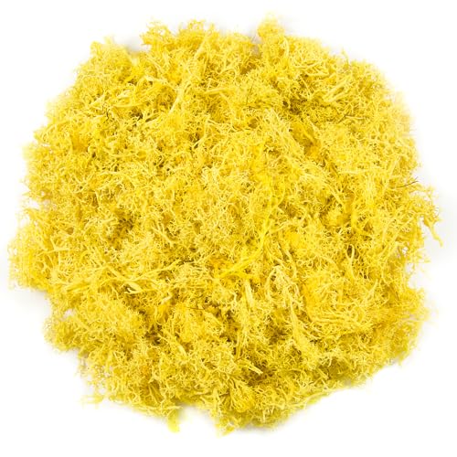 3.5oz Fake Yellow Moss for Crafts - color: Yellow
