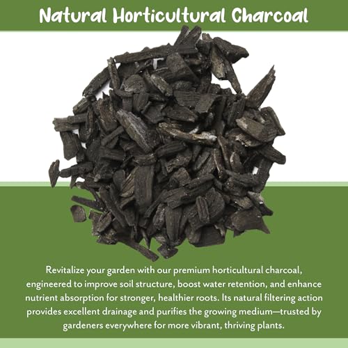 Soil Sunrise Horticultural Charcoal for Indoor Plants (8 Quarts) Hardwood Soil Additive for Orchids, Terrariums, and Gardening - size: 8 Quarts