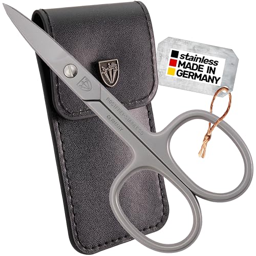 3 Swords Germany - brand quality STAINLESS STEEL INOX CURVED NAIL SCISSORS (1 PIECE) with case for manicure pedicure - nail care by 3 Swords - Made in Germany - color: Nail Scissors