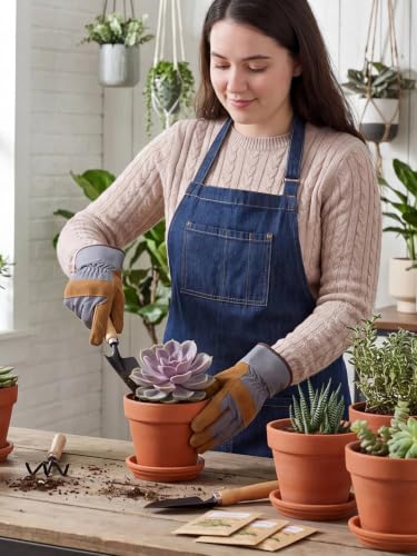 INGOFIN 4 Inch Terracotta Pots with Saucers, 8 Pack Shallow Clay Plant Pots with Drainage Holes for Succulents, Cactus, Herbs, Small Terra Cotta Pots for Indoor Outdoor, Set of 8 - size: Shallow 4 inch -8 pcs