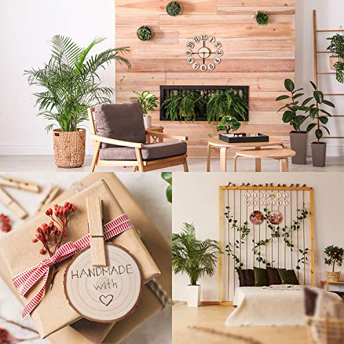 Fuyit Unfinished Wood Slices, No Hole Natural Wooden Circles for Craft | 25pcs 3.1-3.5 inch slices, Original Barks, DIY Crafts & Decorations, Painting & Lettering, Rustic Wedding & Home Decor - size: No Hole 3.1-3.5 Inches