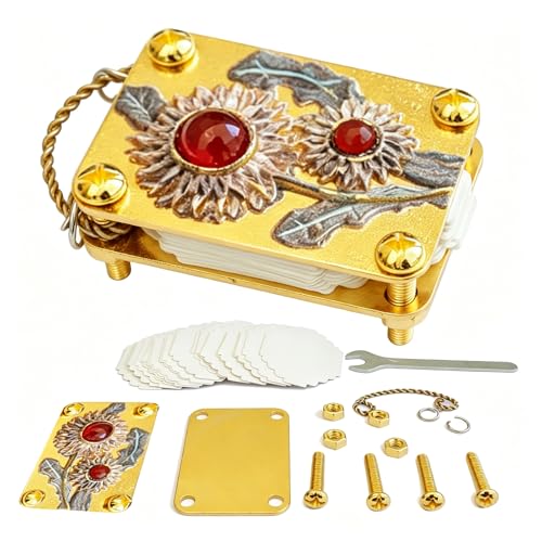 JDOQOKJ Handcrafted Metal Mini Flower Press, Miniature Flower Press Kit, Gold-Plated Miniature Design, Decorative Floral Patterns (Sunflower) - color: sunflower