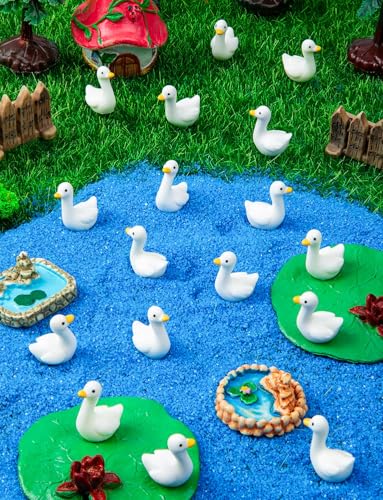 90Pcs Mini Tiny Resin Gooses