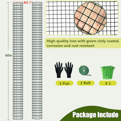 60" Metal Moss Pole, 2 Pack Moss Poles for Plants Monstera, Stackable Sphagnum Moss Pole, Plant Poles for Climbing Plants Work with Sphagnum Moss(2 Pack 60") - color: 2 Pack 60"