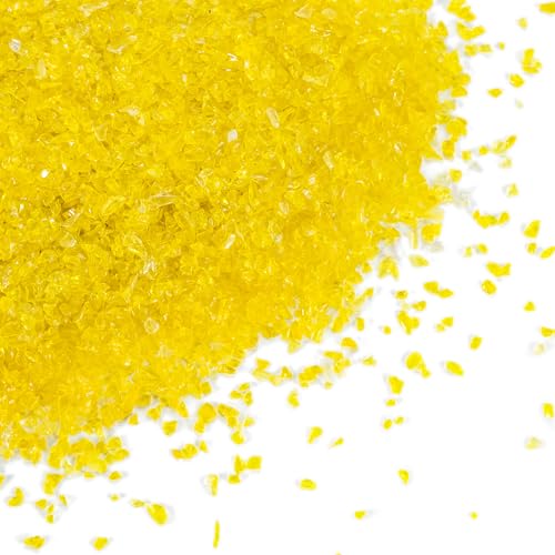Yellow Fine Crushed Glass for Resin Art & Crafts - color: Yellow