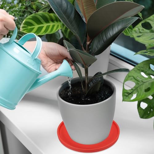 PATIKIL 6 Inch Round Ceramic Plant Saucer, Plant Saucer Tray Flower Planter Drip Tray for Indoors Outdoors Patio Balcony, Dark Blue - color: Dark Blue