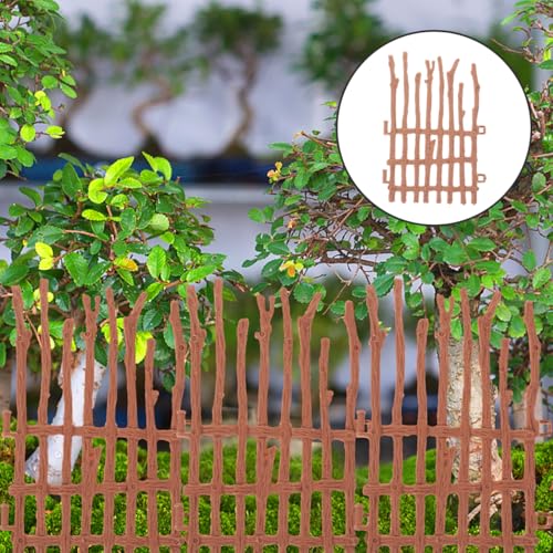 UPKOCH Miniature Farm Fence Toy Set 3.93 X 2.36 in Mini Fence for Dollhouse Fairy Garden Micro Landscape Farm Model Table Decoration DIY Miniature Decoration