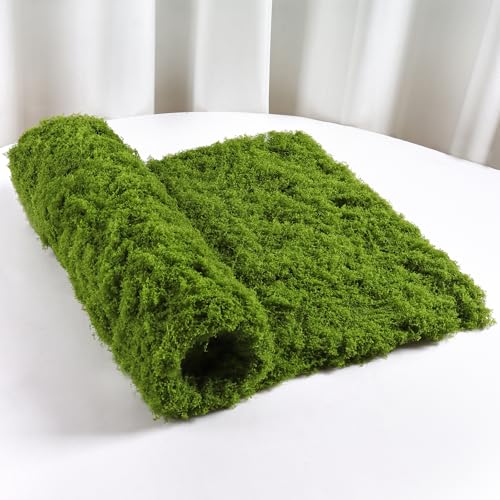 Artificial Moss Mat, 39.37" x 39.37" Light Green Fake Moss Table Runner - color: Light Green, size: 39x39inch/100x100cm