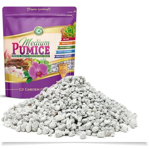 Pumice Stone Grow Media - Made in USA - OMRI Listed - Bonsai • Succulents • Cactus • Orchids - Horticultural Soil Amendment Additive Conditioner for Indoor/Outdoor Plants and Organic Gardens