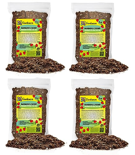 Gardenera Barbados Cherry Plant Potting Mix - Elevate Your Harvesting Experience with a Premium Blend for Flavorful Fruits - 20 Quart - size: 20 QUART