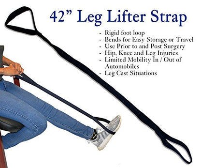 RMS Premium 7-Piece Hip & Knee Kit with Short & Long Reacher Grabbers | 19” & 32” Reachers, Leg Lifter, Sock Aid, Dressing Stick, Bath Sponge & Shoe Horn – Long Term Orthopedic Aids - size: 7 Piece Set, style: Premium