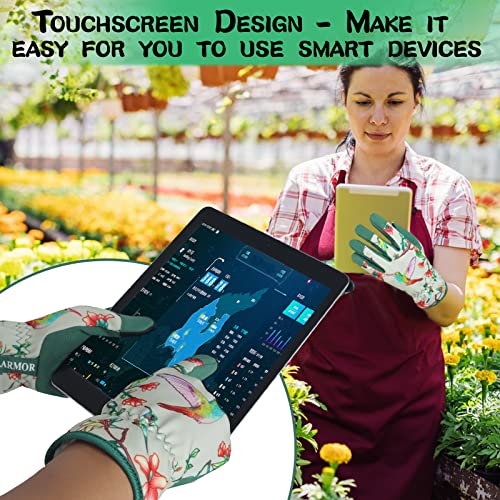 Gardening Gloves for Women, Garden glove, Garden Gifts for Gardener - size: Small, style: A-hummingbird