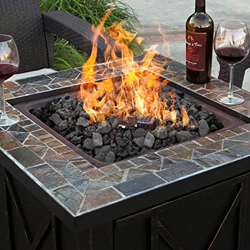 Onlyfire 10Lbs Black Lava Rock for Fire Pit/Fireplace/Gas Grill/Landscaping - color: Black, size: 0.8-1.2 inch