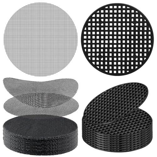 60 Mesh Screen for Planter Pots, Plant Drainage Insert, Pot Grid Mats Pads - color: 4" Mesh Screens + Grid Mats