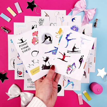 100Pcs Gymnastics Stickers, Water Bottles - Gymnastics Party Supplies, Gifts for Women & Men - color: Gymnastics Stickers
