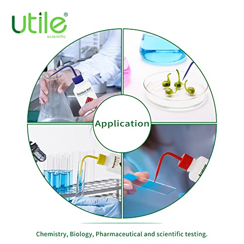 Utile 4pcs of Vol. 17oz (500ml) Acetone Wash Bottles, Narrow Mouth, Self-Venting Safety Squeeze Bottle, LDPE Material with PP Material Closure, 5511.0171.4 - style: 4pcs of Acetone Wash Bottles